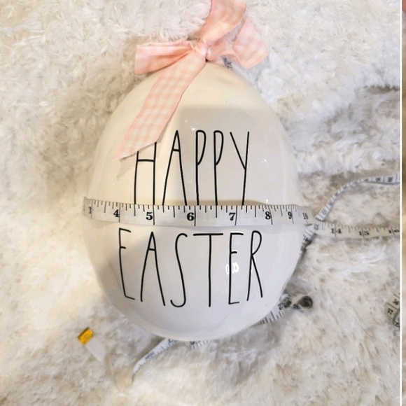 RARE RAE DUNN Gigantic Ceramic Easter, Spring Egg and Happy Easter Egg bundle - Picture 15 of 16